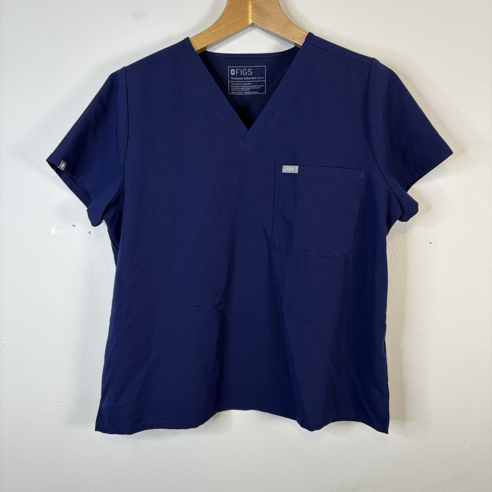 FIGS Scrub Shirt Women's Sz XXL P Blue Catarina Technical Collection‎ Nurse